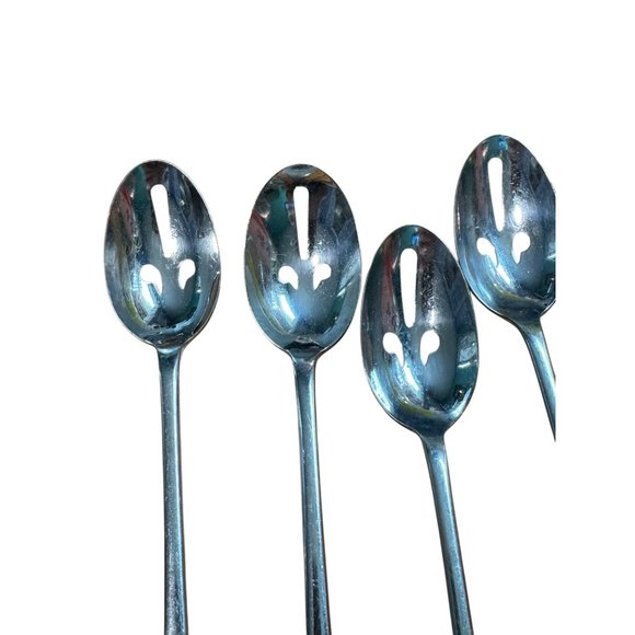 Stainless Steel Slotted Cocktail/Appetizer Spoons With Bottle Opener Handle Set - Picture 7 of 10